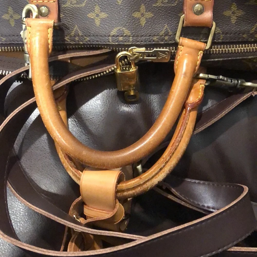 LOUIS VUITTON LV50 Keepall Monogram Canvas Tote Travel Duffle Bag LV 50 SP0992
